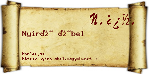 Nyirő Ábel névjegykártya
