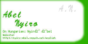 abel nyiro business card